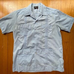 Guayabera shirt light blue